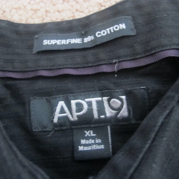 Apt. 9 Men's Black Dress Shirt Size XL GUC - Picture 3 of 3
